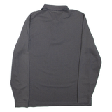 GLOBUS Mens Polo Shirt Grey Geometric Long Sleeve L
