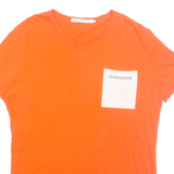 CALVIN KLEIN JEANS Mens T-Shirt Orange XL