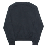 POLO RALPH LAUREN Mens Jumper Black 1/4 Zip Tight Knit XL