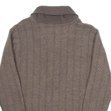 POLO RALPH LAUREN Mens Jumper Brown Roll Neck Tight Knit L