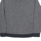 LACOSTE Boys Jumper Grey High Neck Waffle Knit L