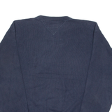 TOMMY HILFIGER Mens Jumper Black Tight Knit XL