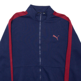 PUMA Full Zip Mens Sweatshirt Blue High Neck XL