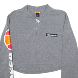 ELLESSE Cropped Womens Sweatshirt Grey 1/4 Zip S