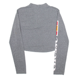 ELLESSE Cropped Womens Sweatshirt Grey 1/4 Zip S