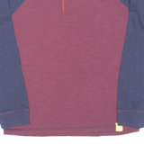 WHITE STUFF Boys T-Shirt Maroon Long Sleeve Button Neck 5-6Y