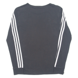ADIDAS Womens T-Shirt Black Long Sleeve UK 6