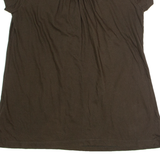 WHITE STUFF Womens T-Shirt Green Button Neck UK 12