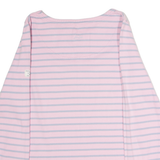 JOULES Striped Womens T-Shirt Pink Long Sleeve Crew Neck UK 10