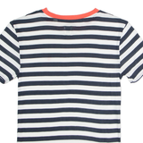 JACK WILLS Striped Womens T-Shirt White Crew Neck UK 6