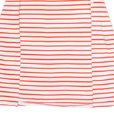 JOULES Striped Womens T-Shirt White Long Sleeve Crew Neck UK 10