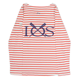 JOULES Striped Womens T-Shirt White Long Sleeve Crew Neck UK 10