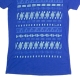 LEE Mens T-Shirt Blue Crew Neck S