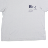 TOM TAILOR Blue Womens T-Shirt Grey Crew Neck M