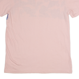 GAP Tropical Print Mens T-Shirt Pink Crew Neck S