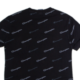 CHAMPION Mens T-Shirt Black Crew Neck S
