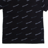 CHAMPION Mens T-Shirt Black Crew Neck S