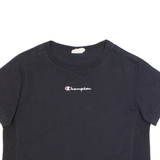 CHAMPION Cropped Womens T-Shirt Black S