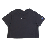 CHAMPION Cropped Womens T-Shirt Black S