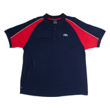 UMBRO Mens Polo Shirt Blue Colourblock 2XL