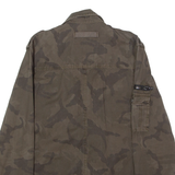 RIVER ISLAND Mens Military Jacket Brown Camouflage S