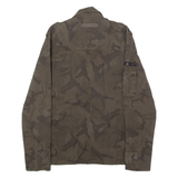RIVER ISLAND Mens Military Jacket Brown Camouflage S