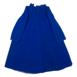 WEILL Womens Overcoat Coat Blue Wool L