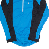 CRANE Cycling Mens Jersey Blue Long Sleeve 1/2 Zip S