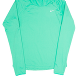 NIKE Hoodied Womens Jersey Green Long Sleeve M