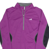 Cycling Womens Jersey Purple Long Sleeve 1/2 Zip S