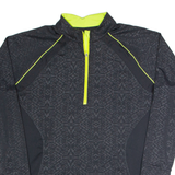 M&S Fitness Womens Jersey Black Long Sleeve 1/4 Zip XL