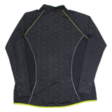 M&S Fitness Womens Jersey Black Long Sleeve 1/4 Zip XL