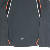 CRANE Fitness Mens Jersey Grey Long Sleeve 1/4 Zip M