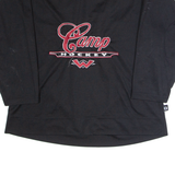 Camp Hockey Mens Jersey Black 3/4 Sleeve USA V-Neck M