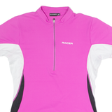 RACER Cycling Womens Jersey Pink 1/4 Zip S