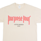 Justin Bieber Purpose Tour Mens Band T-Shirt Beige M