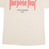 Justin Bieber Purpose Tour Mens Band T-Shirt Beige M