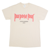 Justin Bieber Purpose Tour Mens Band T-Shirt Beige M
