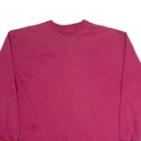 CARHARTT Oversized Mens T-Shirt Red Long Sleeve Button Neck XL