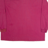 CARHARTT Oversized Mens T-Shirt Red Long Sleeve Button Neck XL