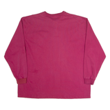 CARHARTT Oversized Mens T-Shirt Red Long Sleeve Button Neck XL