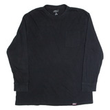 DICKIES Mens T-Shirt Black Long Sleeve XL