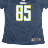 NIKE Chargers 85 Gates Mens Football Shirt Jersey Blue USA V-Neck S