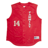 MAJESTIC Fammily 14 Mens Football Shirt Jersey Red Sleeveless USA V-Neck XL