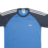 ADIDAS Mens Football Shirt Jersey Blue USA V-Neck M