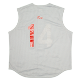 MAJESTIC Fammily 14 Mens Jersey Grey Sleeveless Button Neck XL