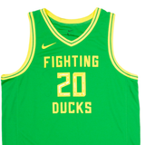 NIKE Fighting Ducks Mens Jersey Green Sleeveless USA V-Neck L