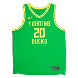 NIKE Fighting Ducks Mens Jersey Green Sleeveless USA V-Neck L