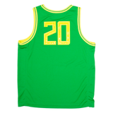 NIKE Fighting Ducks Mens Jersey Green Sleeveless USA V-Neck L