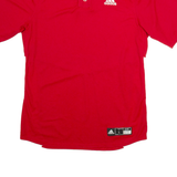 ADIDAS Baseball Mens Jersey Red Button Neck L